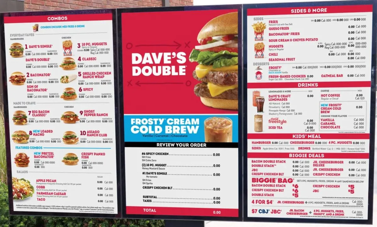 Wendy’s to Roll Out ‘High-Tech Menu’ With Prices That Change in Real Time