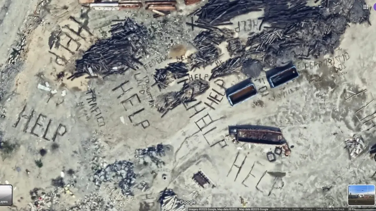 Satellite Image Reveals Chilling ‘HELP’ Messages in LA, Stirring Social Media Speculation